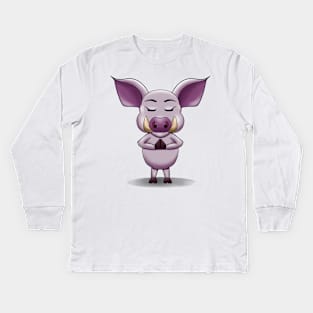 Baby Pig Kids Long Sleeve T-Shirt